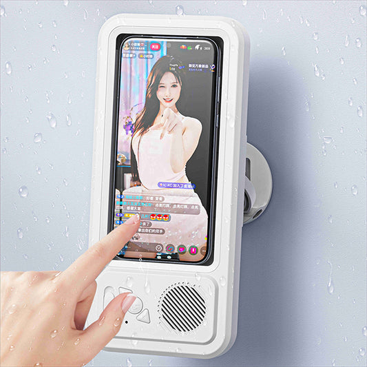 Z07 bathroom waterproof mobile phone box bluetooth speaker audio bath TV stand mobile phone holder touch screen mobile phone case