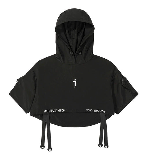 cyberpunk half-sleeved techwear shirt - TrendyShopy