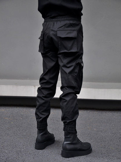 breasted pocket cargo pants, tactical pants, techwear - TrendyShopy