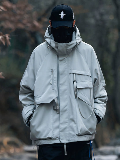 AOGZ jacket style men's and women's loose jacket multi-pocket luxury American couple outdoor functional cargo jacket - TrendyShopy