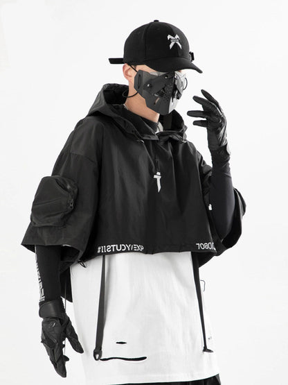 cyberpunk half-sleeved techwear shirt - TrendyShopy