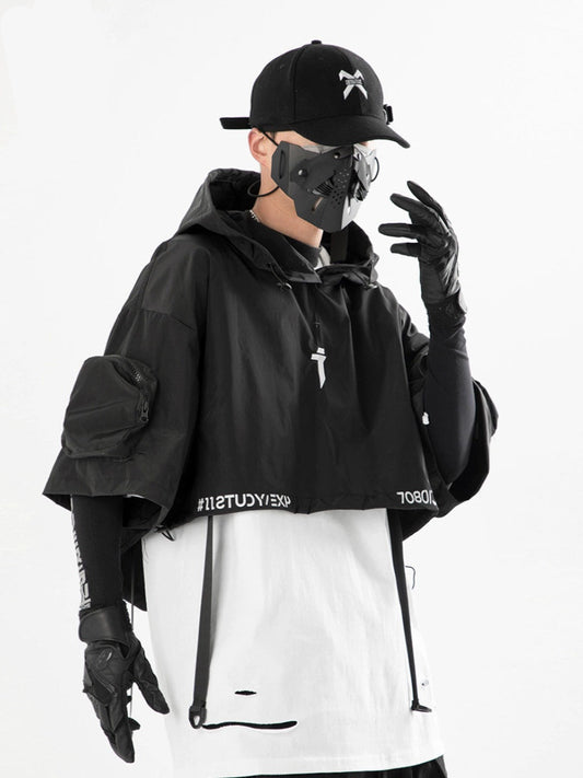 cyberpunk half-sleeved techwear shirt - TrendyShopy