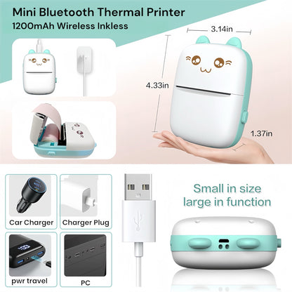 Mini Bluetooth Thermal Printer – Fun & Easy Wireless Printing - TrendyShopy