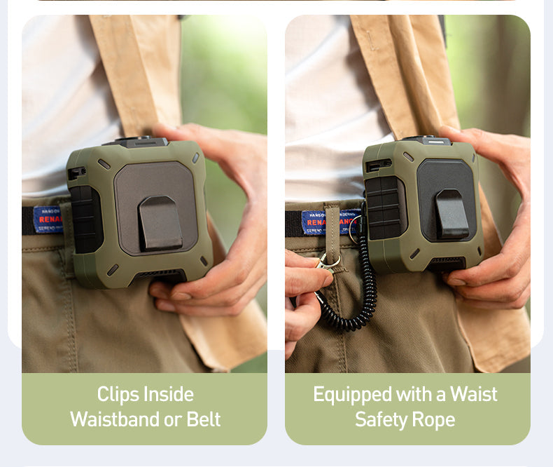 CoolBelt Pro – Wearable Waist Fan & Power Bank with Desktop Stand - TrendyShopy