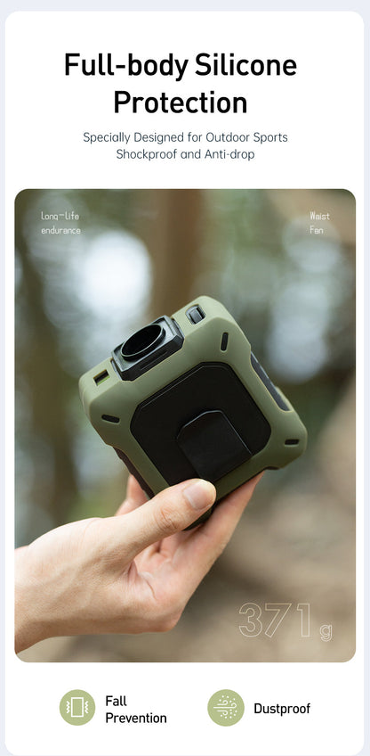 CoolBelt Pro – Wearable Waist Fan & Power Bank with Desktop Stand - TrendyShopy